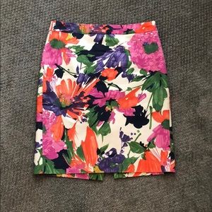 J. Crew No. 2 Pencil Skirt - Floral - Sz 4